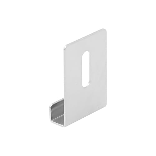 Image of Metal Mirror Clip,ULIFESTAR SUS304 Wide Channel Mirror Hanger Clip,Large Mirror Retainer Clip,Heavy Frameless Mirror J-Channel Mount Wall Clips with Screw 35*25mm /1.38*0.98 inch Silver 16PCS