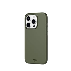 Tech21 Evo Lite hoesje voor iPhone 15 Pro, Khaki, Standaard telefoonhoesje, TPU en Biologisch afbreekbaar materiaal, Valbescherming: 3m
