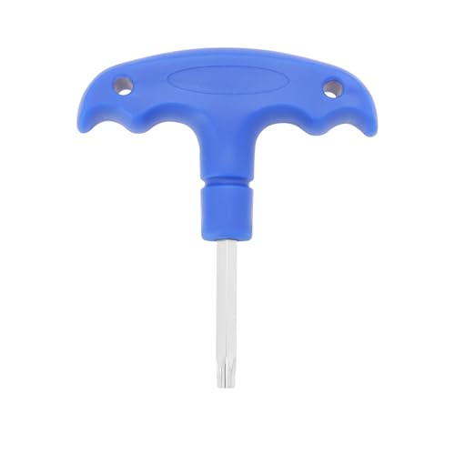 YINETTECH Golfschlägerschlüssel Edelstahl-Kunststoff-Werkzeugschaft-Adapterhülse T25 Pflaumenblüte mit Löchern Passend für die Meisten Schaftzubehörhülsen Blau