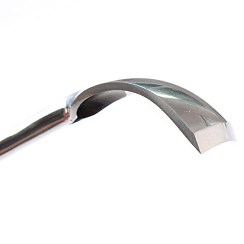 Stryi Long Bent Gouge 1.6 In BG40, Handmade Wood Carving Large Gouge For Two Hands, Deep Cuts Gouge, Volume Wood Cutting Tool, Kuksa Spoon Bowl Carving Tools