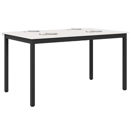 vidaXL Table de Salle à Manger/Table de Repas Blanc 150 x 90 x 75 cm, Salle à Manger, Table en pin Moderne, mobilier Contemporain, Design Minimaliste pour...