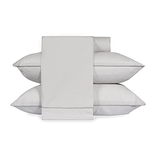 Jogo de Cama Queen Percal 180 Fios Buddemeyer Basic Percalle 100% Algodão Penteado Cinza 4 peças