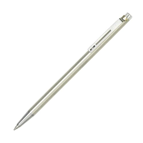 Pilot Birdy Stainless Steel Body Mini Ballpoint Pen, 0.7 mm, Black Ink (BS-40S-S)