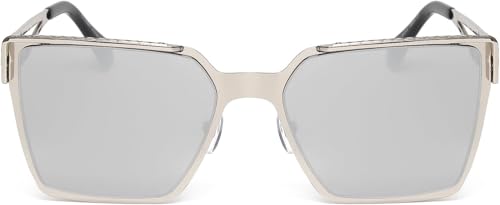 UV400 Polarized Metal Frame Square Sunglasses for Men & Women, Stylish Fashion Shades