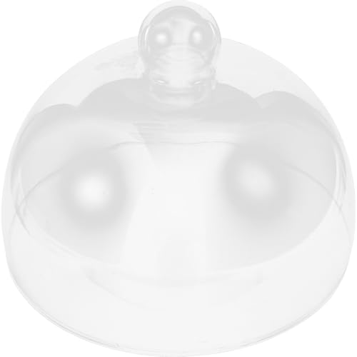 Yardwe Cubierta Transparente para Alimentos de Vidrio Buen Sello y Diseño Creativo, Tapa para Pastel Adecuado para Fiestas de Cumpleaños y Buffets