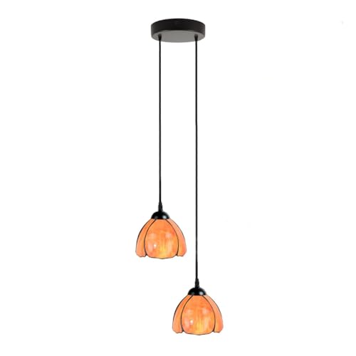 Lustre Tulipa 2 de style Tiffany plafonnier suspension en verre Art Deco Trade