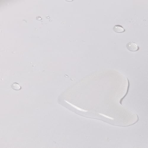 Rideau de douche en polyester blanc uni de qualité supérieure avec oeillets oeko - 3