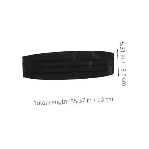 Set de accesorios para esmoquin hombre, 2 corbatines y 2 fajas negras miniatura 2