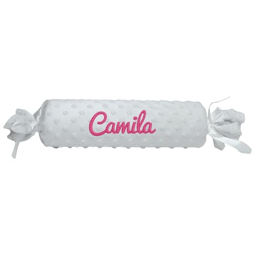 various Cojin Espuma Personalizado para bebé Recien Nacido, Personalizado con su Nombre Bordado (Gris)