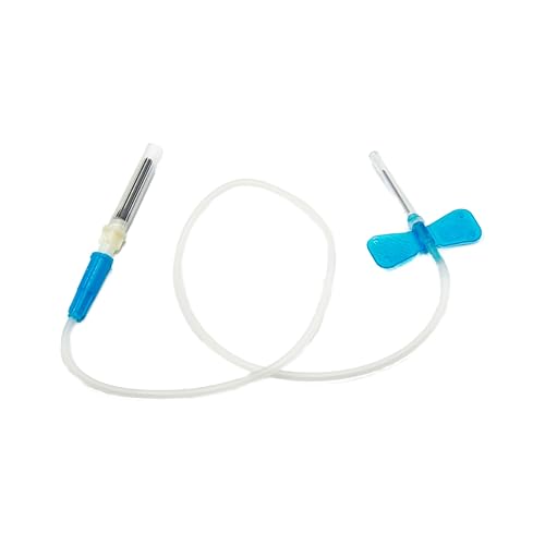 Veterinary Lab Butterfly Blood Collection Needles, Winged Set for Pets, Cats, Dogs 23G x 3/4