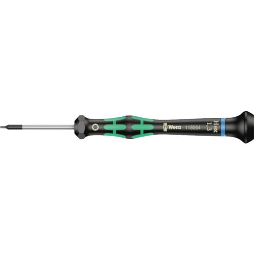 Wera - WER118064 05118064001 Kraftform Micro 2054 Hexagon Electronics Precision Screwdriver, 1.3mm Head, 40mm Blade Length