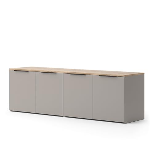 Vicco Wohnwand Wido, Greige, 2 Teile