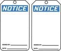 Accuform Signs MNT101CTP 5 7/8'' X 3 1/8'' 10 mils PF-Cardstock Accident Prevention Blank Tag Notice (25 Per Pack) (1 Pack)