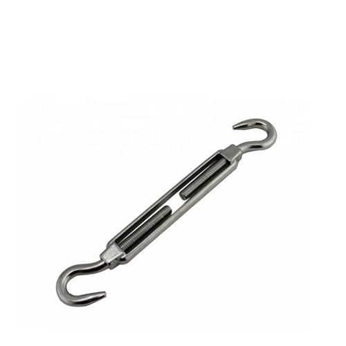 Juego de 5 tensores con gancho de acero inoxidable 304 para cable de alambre, tensión pesada M5 para sombreado solar miniatura 4