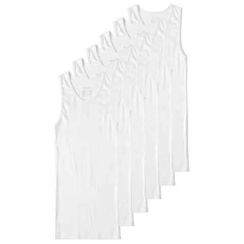 Comfneat Men's 6-Pack Cotton Spandex A-Shirts Cover