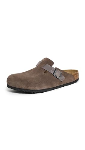 Birkenstock Men's Boston Clogs, Concrete Grey/Iron, 10 Medium US