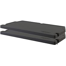 Suncast 2 Pack Vertical Shed Shelf Kit, Space Saving Shelving for Wall Mount Outdoor Storage Structures, 27.75" W x 14.5" D x 1.25" H, Black