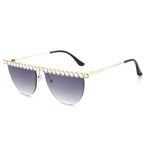 Lunettes de soleil sans monture protection UV branches en métal léger pour homme et femme
