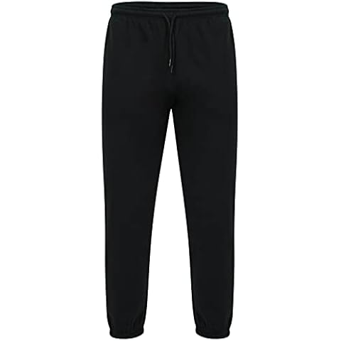 Indigo Soul Kids Plain Track Bottoms Boys Jogging Sweatpants Joggers Sports Activewear Trousers, Black, 11-12 Years Cover