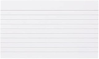 Q Connect 5x3 Inches Ruled Feint Record Card - White (Pack of 100)