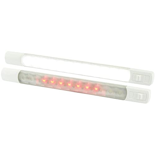 Hella Marine Surface Strip Light w/Switch - White/Red LEDs - 12V