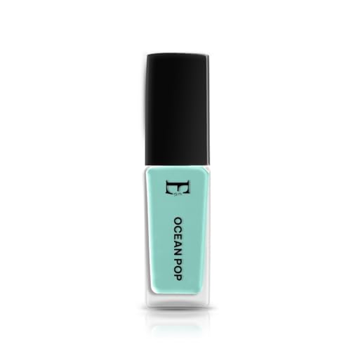 Image of OCEAN POP Vegan Nail Polish Mint Green Color | Long Lasting Chip Resistant Formula | Quick Dry Glossy Finish | Non Toxic & Cruelty Free Nail Paint for Women | 10 ml