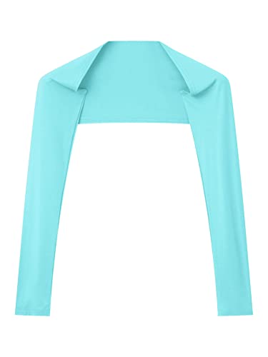 CHICTRY Mens Open Front Crop Top Casual Solid Long Sleeve Cardigan Gym Sports Bolero Shrug Tops3