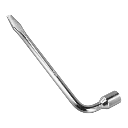 Llave de tuerca de rueda resistente de 17/19/21 mm con mango extensible para reparación de neumáticos de automóviles y camiones, plata (3 piezas)