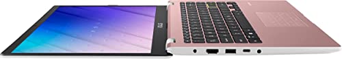 Image of ASUS 2022 14 inch HD Laptop, Intel Celeron N4020 Processor, 4GB RAM, 64GB eMMC Flash Memory, Intel HD Graphics 500, HD Webcam, Stereo Speakers, Rose Gold, Windows 11S, 32GB USB Card