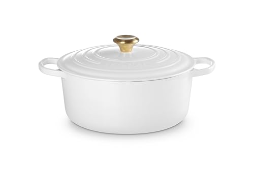 Image of Le Creuset Enameled Cast Iron Signature Round Dutch Oven, 7.25 qt., White