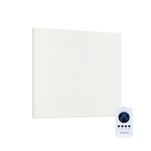 Klarstein Radiateur Infrarouge Mural, Chauffage Infrarouge 300W, Panneau Chauffant Infrarouge Puissant, Radiateur Electrique Extra Plat, Salle de Bain, Sans...