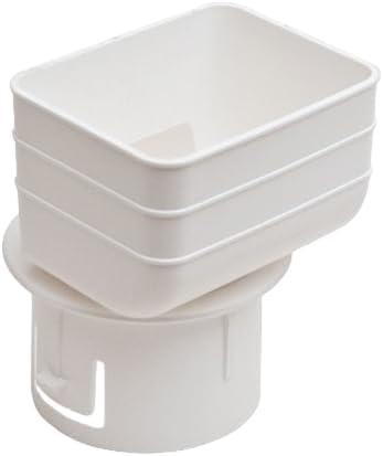 K-TEC GUTTER SUPPLYdownspout drainage adapters-variations (2"x3"x3", White)