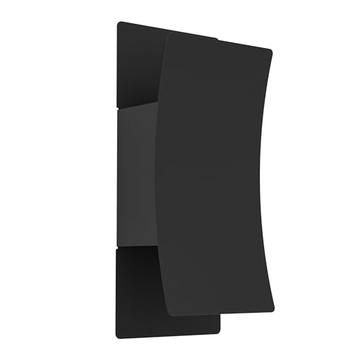 Eglo Montarello Lámpara de pared LED, para exterior, con interruptor DIP, fabricada en metal de color negro, con luz blanca cálida, neutra y fría y protección contra salpicaduras IP44