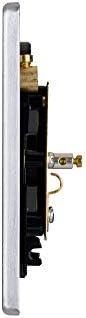 Schneider Electric Ultimate Low Profile - Single TV/FM Aerial Socket, GU7510BBC, Brushed Chrome with Black Insert