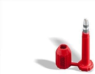 10 BOLT SEALS with High Security Guarantee. Suitable for Closure Container - Trailers - Wagons. Printed with double Numbering Progressive - Red Colour