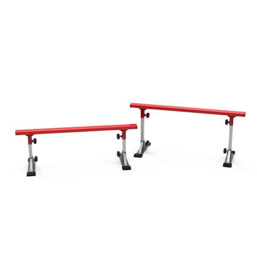 Image of FreshPark Professional Solid Grind Rail - Height Adjustability: 13 inch - 19 inch H - Portable, Extendable, Durable Skatepark