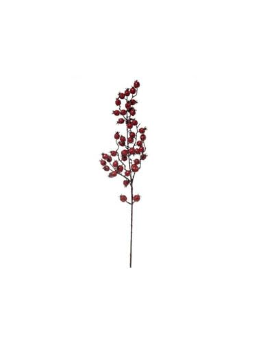  PERAGA GARDEN Ramo con Bacche Rosso Scuro 80CM ADDOBBI Natale Decorazioni