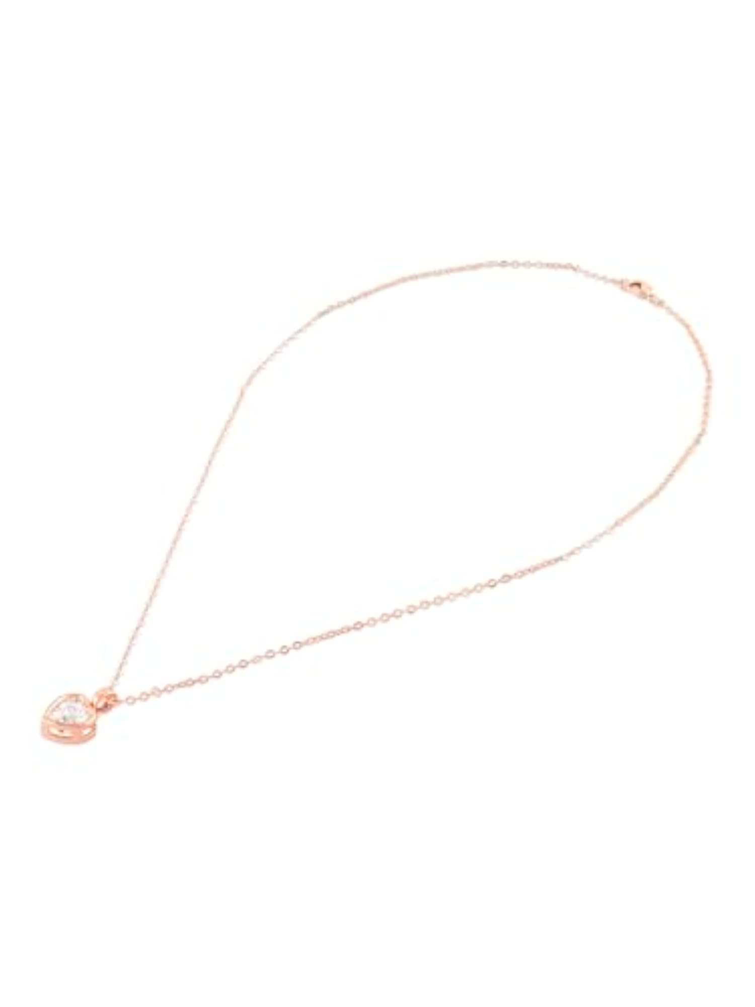 Contemporary Heart CZ Pendant & Chain-ZPFK16912
