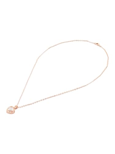Contemporary Heart CZ Pendant & Chain-ZPFK16912
