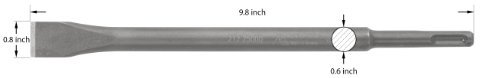 Rennsteig Sds Plus® Flat Cold Chisel - Tip Width 1-Inch #TOP3