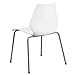 Flash Furniture HERCULES Series 770 lb. Capacity White Stack Chair with Lumbar Support and Silver Frame