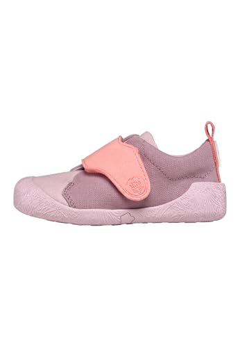 Affenzahn Lauflerner Baumwolle Smally rutschfest mit Klettverschluss Flexibel Leicht Größe 19-25 Otter - Rosa 24