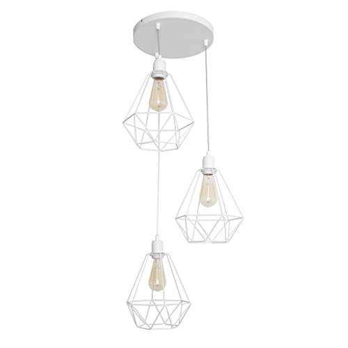 Image of Helam Karo Cluster Pendant Ceiling Light White 32cm