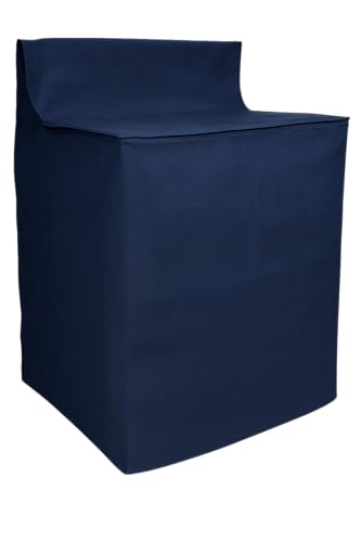 Washing Machine Cover with Zippered Top Opening - Durable Non-Woven Blue Fabric - Protects Against Dust Dirt Scratches and Discoloration - Fits Most Standard Washing Machines