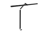 alco albert 937-11 - lampada da tavolo a led con morsetto da tavolo, nera, dimmerabile in continuo, interruttore on/off, 160 led, alluminio, 11,5 watt, circa 20 x 80 x 48 cm