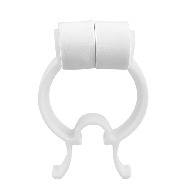 Disposable Nose Clip with Sponge Pads for Breathing Training | Lung Function Test Nasal Clamp for Respiratory Care | White-image-35