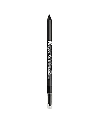 Kajal Extreme Eyeliner Pencil by VASANTI - Intense Black Eyeliner with Built In Smudger - Waterproof, Paraben Free