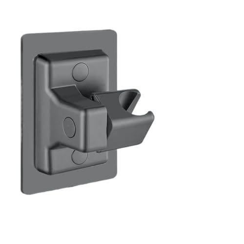 Support de pomme de douche réglable au design épuré gris mat sans perçage