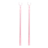 BAZEITFLOW 2pcs Heavy Duty Telescoping Clothes Reaching Rod Adjustable Retractable Clothesline Pole for Outdoor Indoor Laundry Hanging Pink