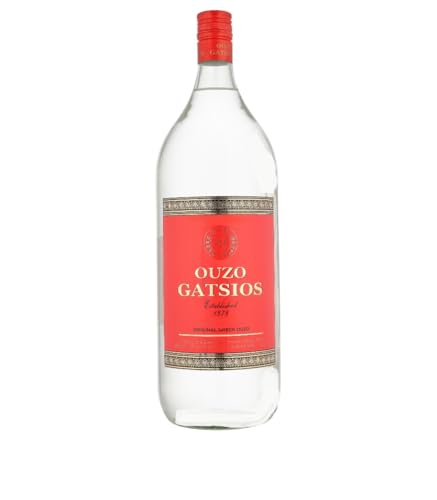 2 Liter Flasche Gatsios Ouzo Red Label 38% Vol. + Space Riegel von Onlineshop Bormann
